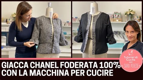 Tutorial per cucire giacca chanel foderata tutta a macchina! in 